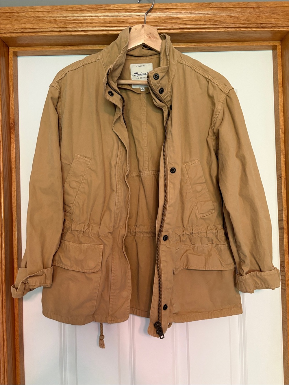 Madewell Tan Drawstring Utility Jacket
